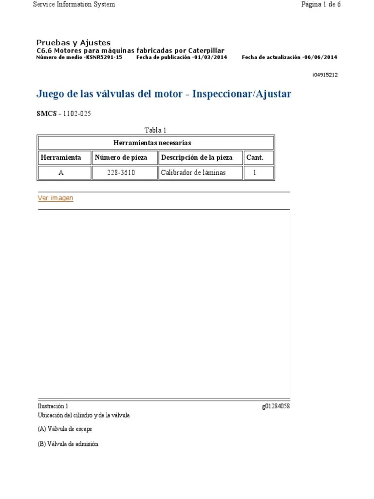 Calibraccion Valvulas | PDF | Máquinas rotativas | Tecnología de vehículos
