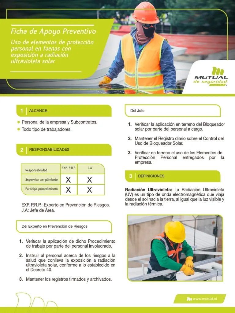 Fap Uso Epp Radiacion Uv Solar PDF Ultravioleta Radiación