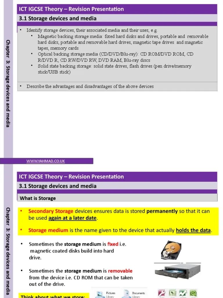 1 Storage Devices and Media PDF Computer Data Storage Usb Flash Drive
