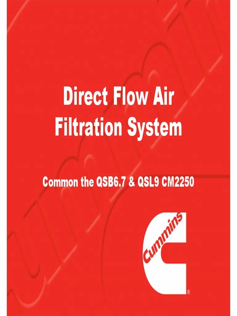 QSB QSL CM2250 Direct Air Flow Filtration System PDF