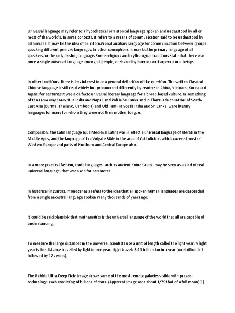 The Universal Language PDF Universe Astronomy