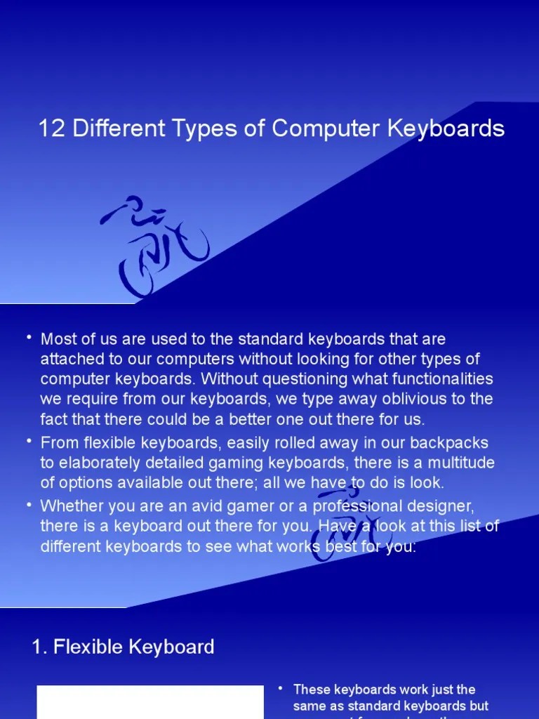 12 Different Types of Computer Keyboards PDF Computer Keyboard Laptop