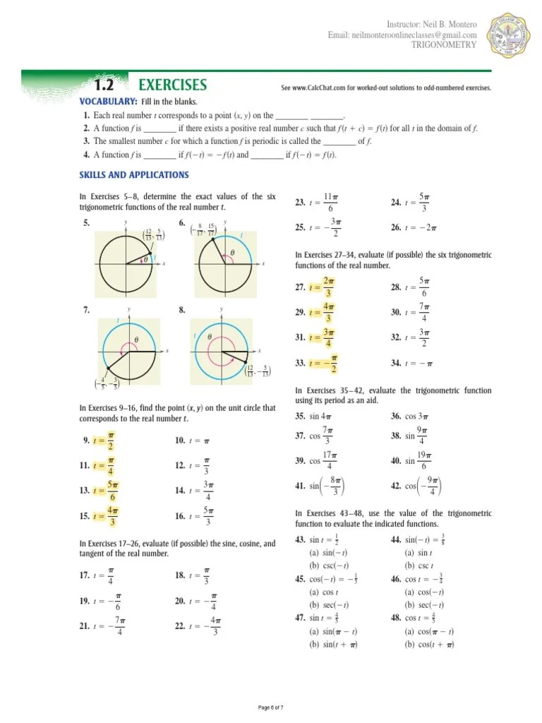 Module 2 Exercises | PDF | Trigonometric Functions | Trigonometry