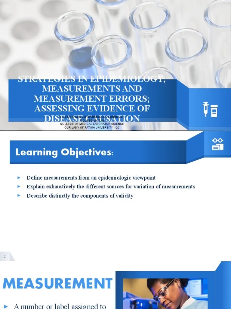 C10 Strategies in Epidemiology Measurements and Measurement Errors