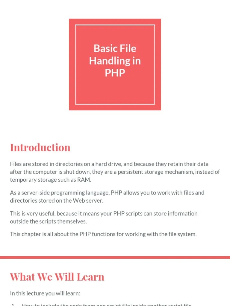 Lecture16Basic File Handling in PHP PDF