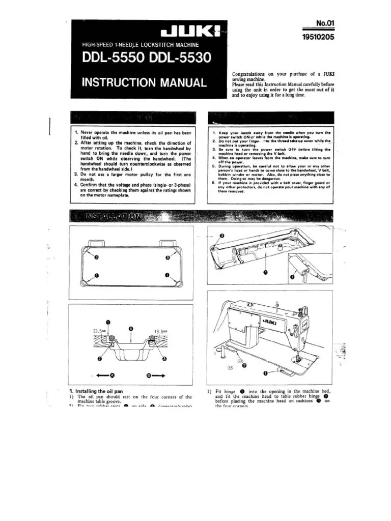 Juki DDL5530 Inst | PDF