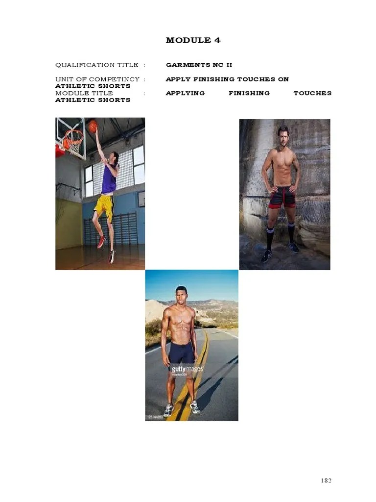 MODULE 4 Applying Finishing Touches On Athletic Shorts PDF Seam