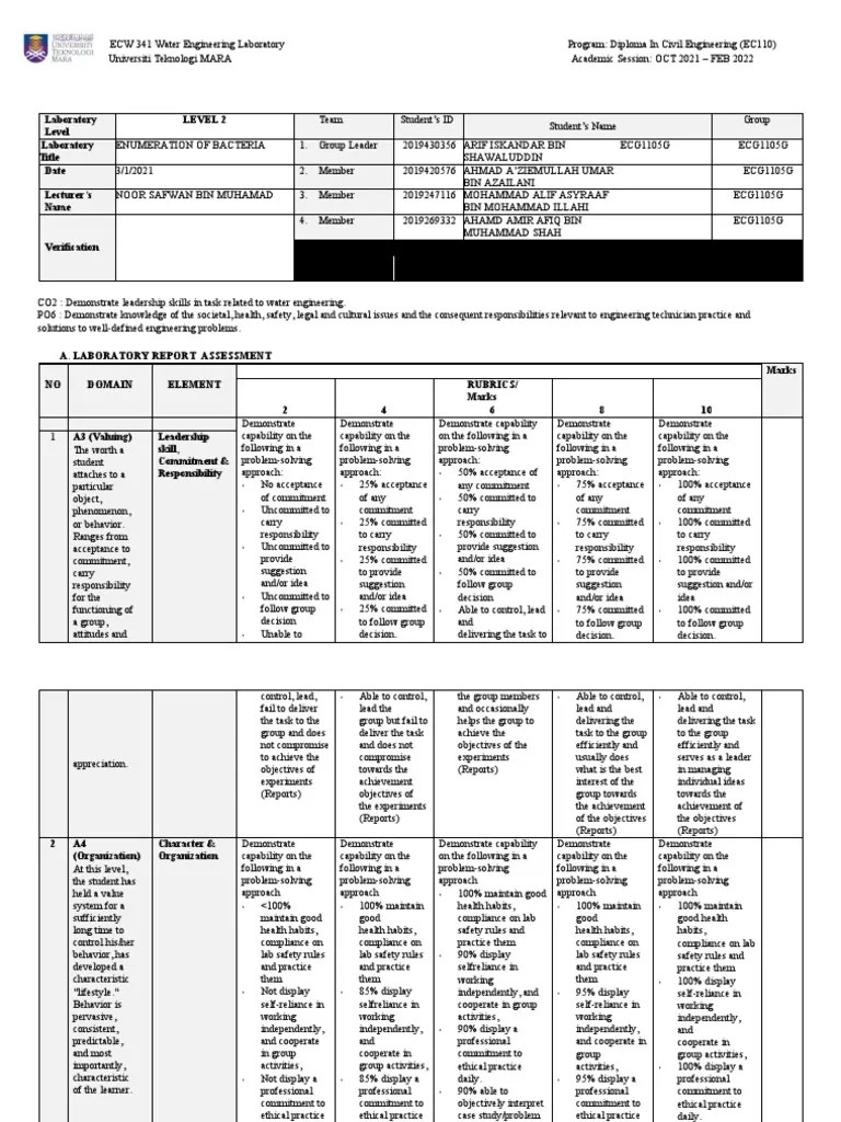 Lab Report Enumeration of Bacteria PDF Colony Forming Unit