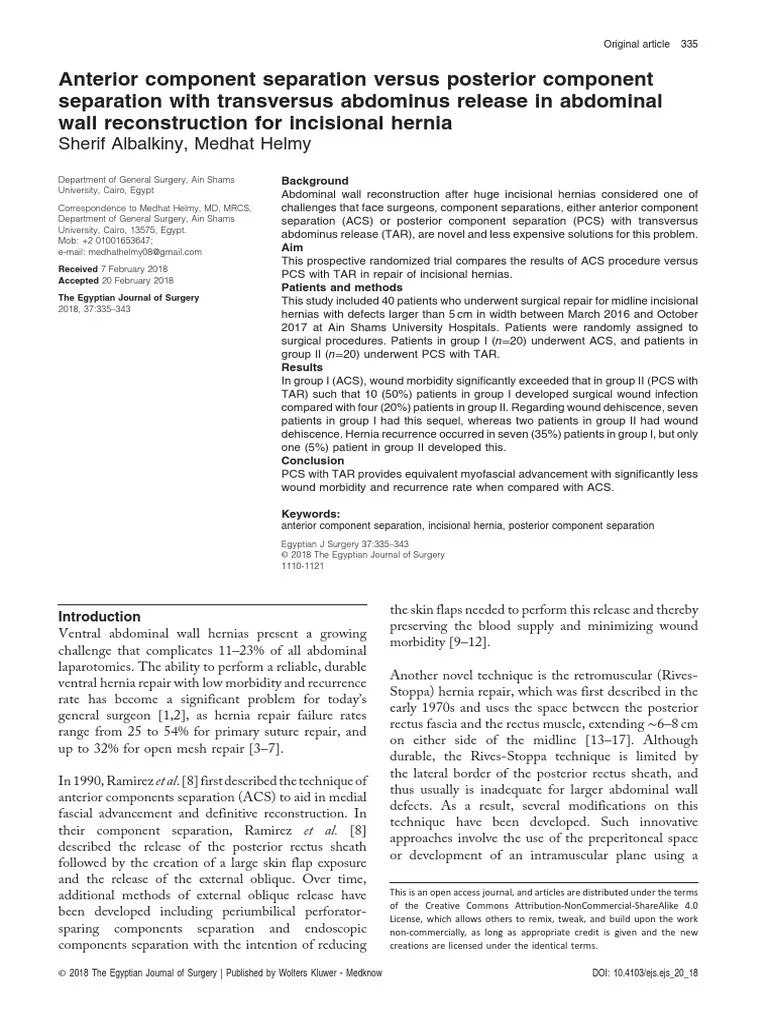 Anterior Component Separation Versus Posterior.10 PDF Abdomen