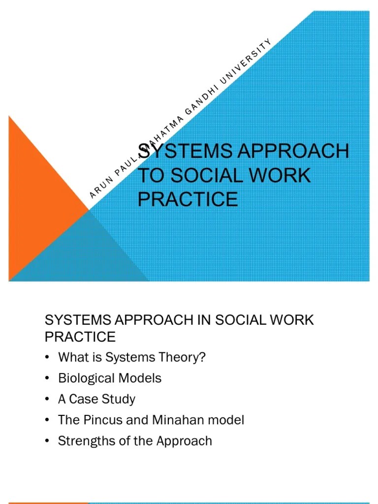 Systems Approach in Social Work Practice PDF System Systems Theory
