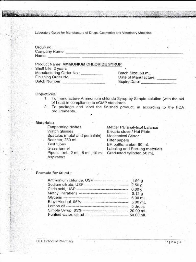 Ammonium Chloride Syrup PDF
