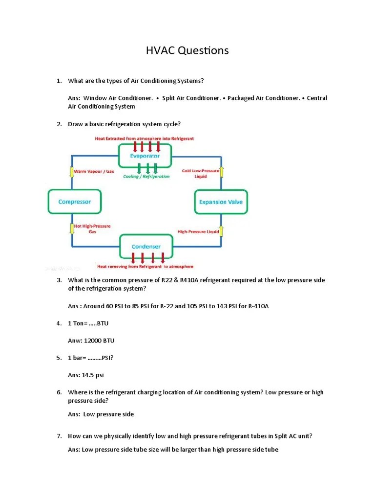 HVAC Question PDF Air Conditioning Civil Engineering