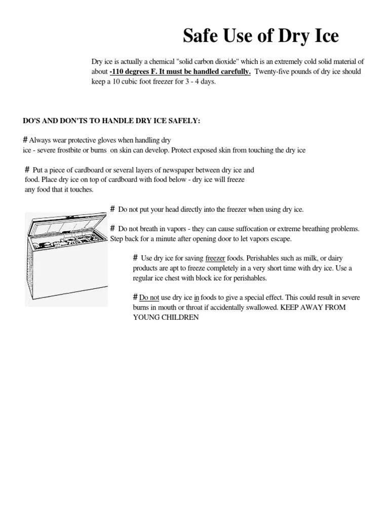 Proper Handling and Use of Dry Ice Guidelines for Safely Preserving