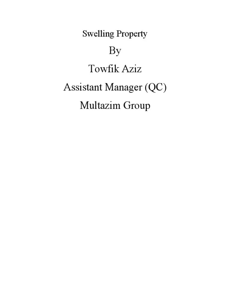 Swelling Property PDF