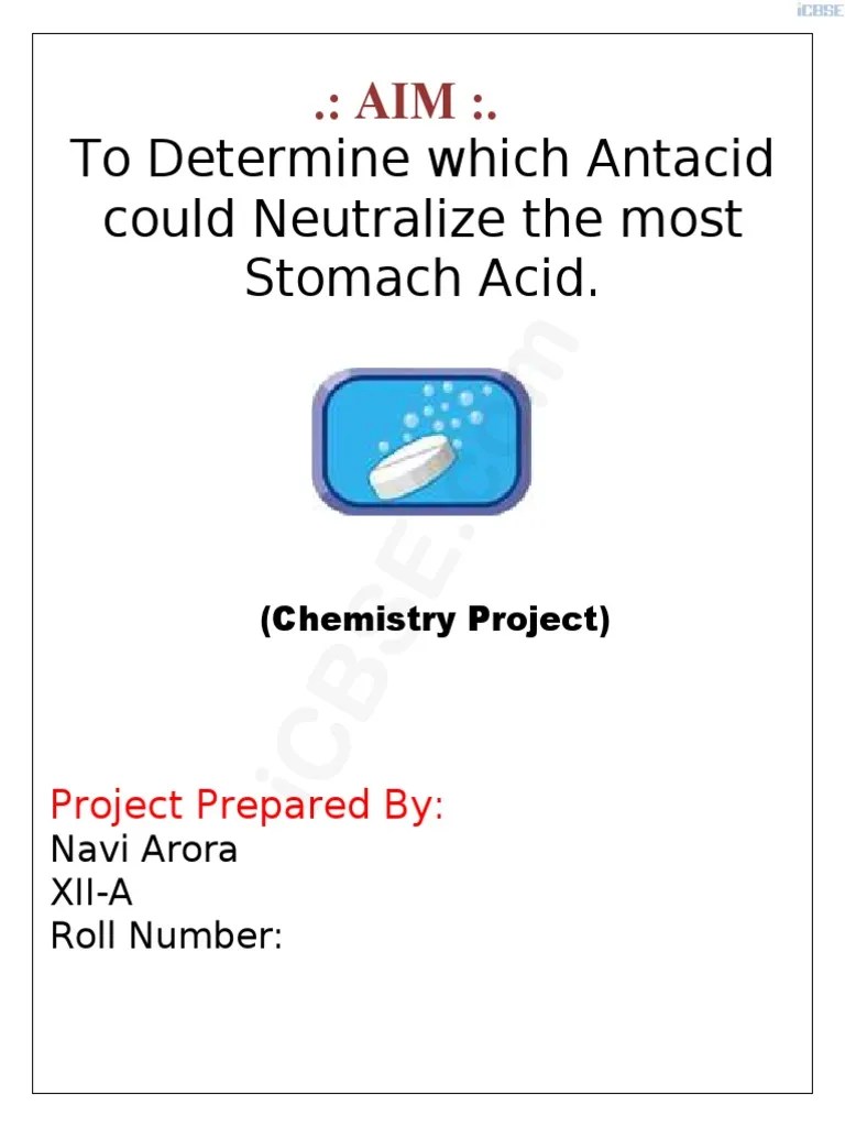 AIM To Determine Which Antacid Could Neu PDF