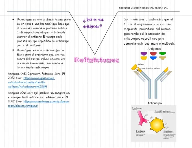 Qué es un antígeno? Definiciones y respuesta inmunitaria PDF