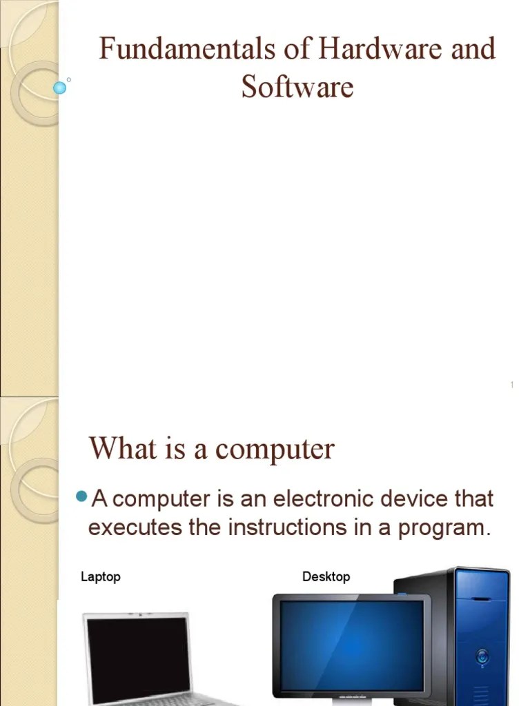 Fundamentals of Hardware and Software PDF Computer Monitor