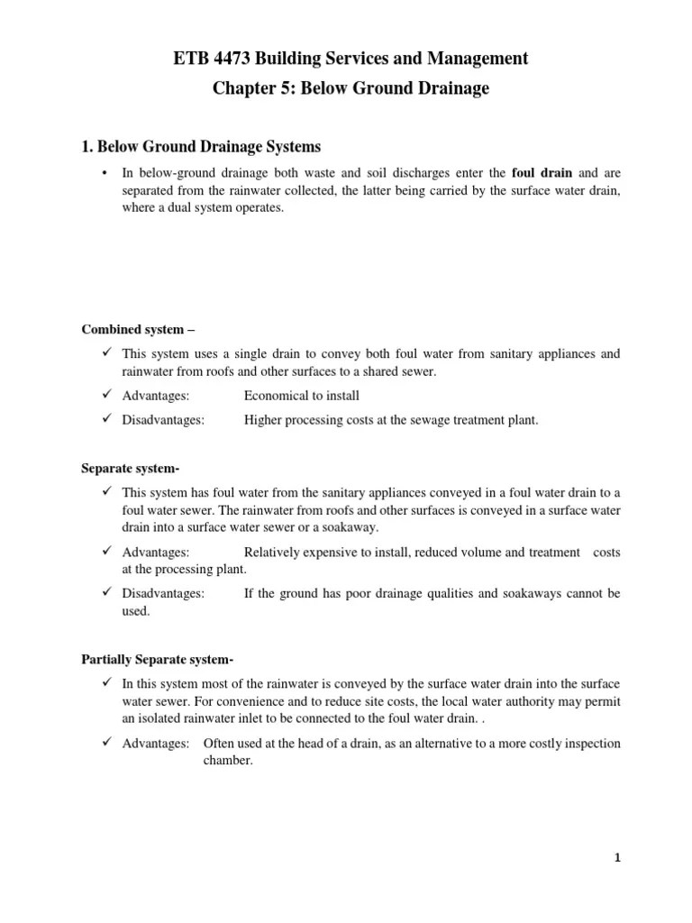 CH5. Drainage Below Ground | PDF | Storm Drain | Sanitary Sewer