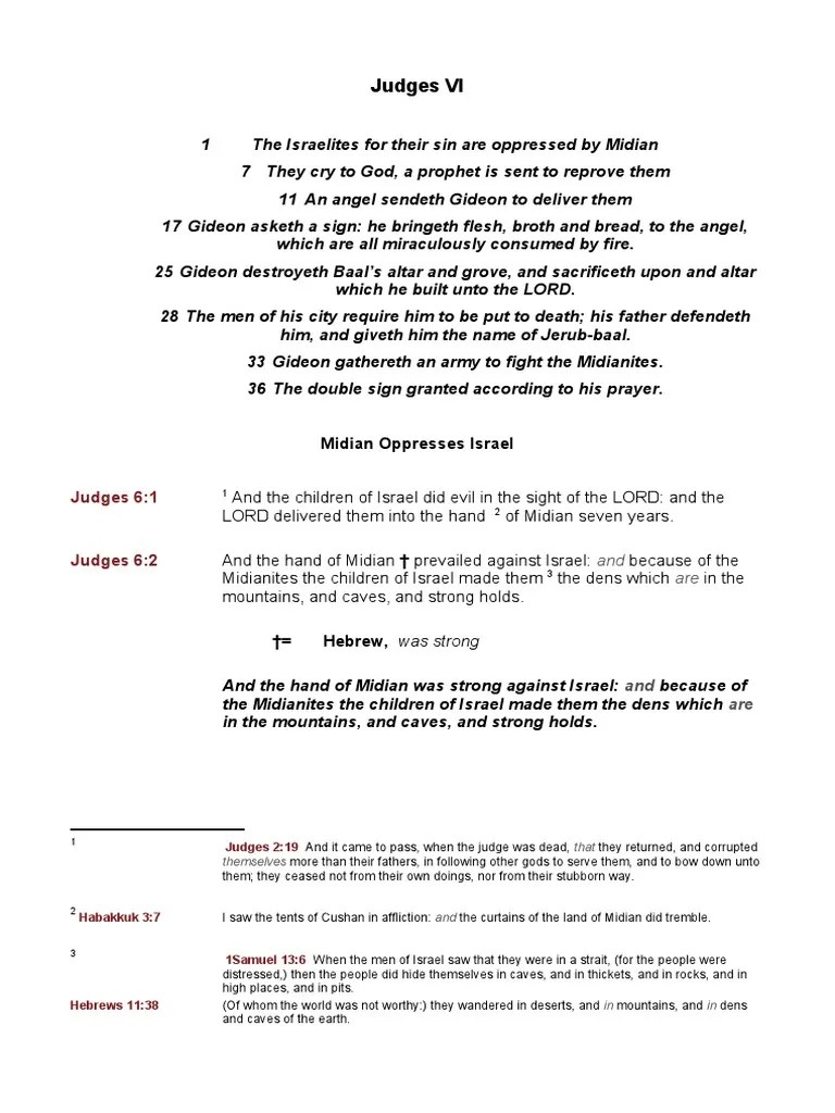 Judges 06a PDF Old Testament Books Books Of The Hebrew Bible