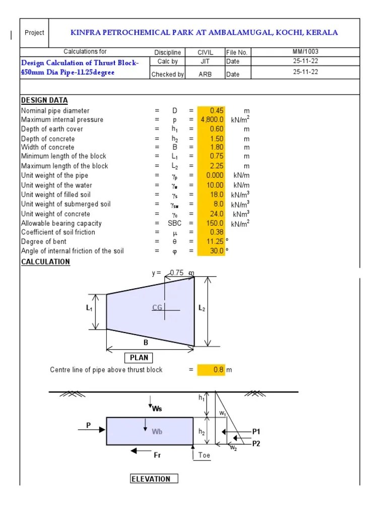 Thrust Block 12.5deg PDF Mechanics Applied And Interdisciplinary