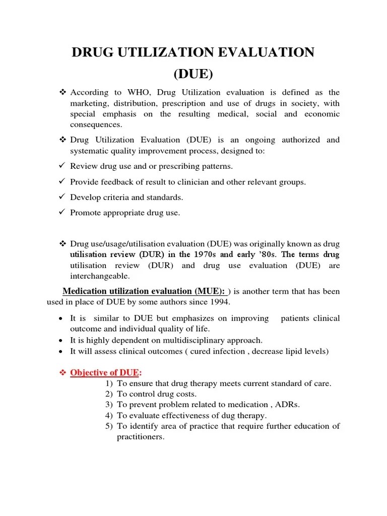 Drug Utilization Evaluation Final PDF Pharmacy Medical Prescription