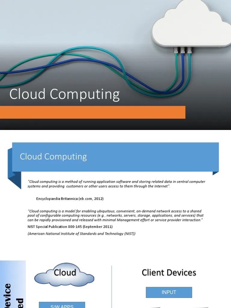 Cloud Computing Fundamentals PDF Cloud Computing Amazon  Services