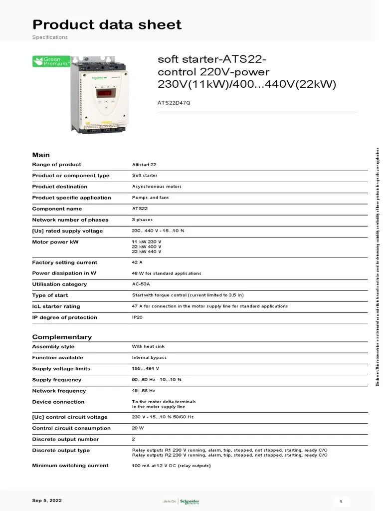Altistart 22 - ATS22D47Q | PDF