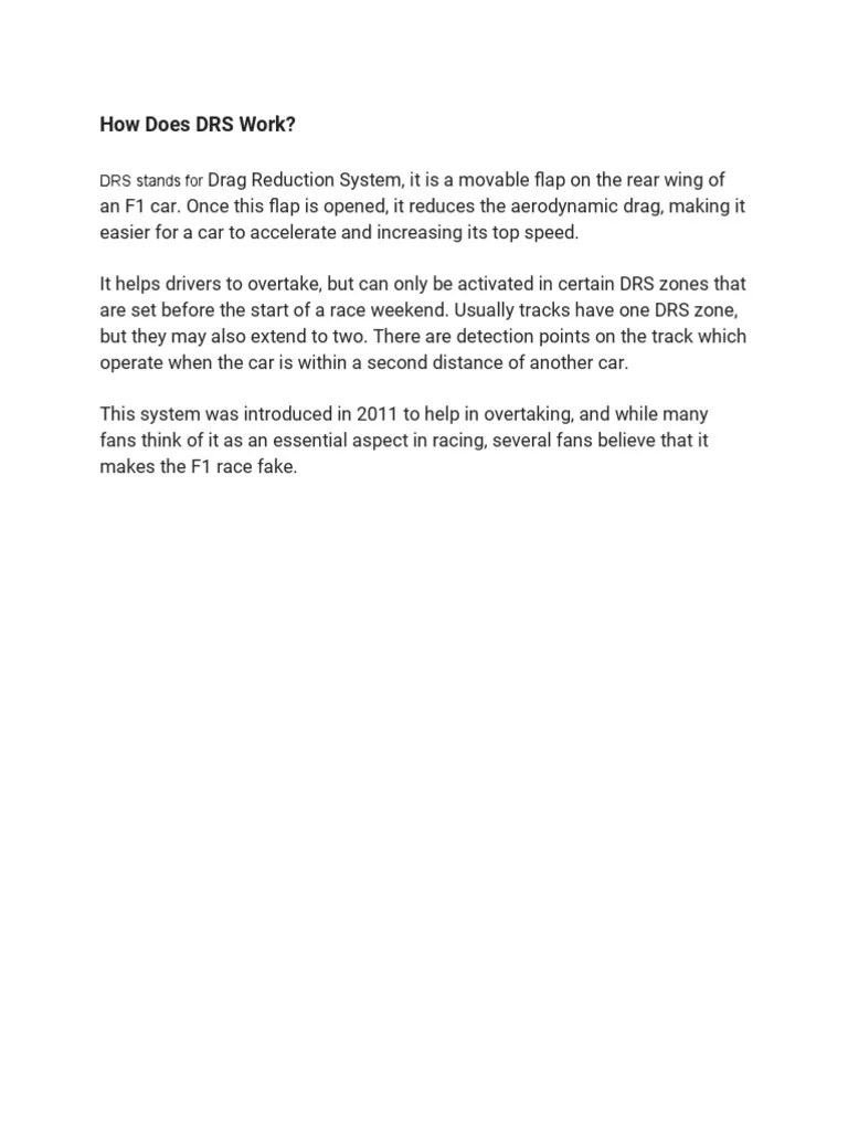 How Does DRS Work PDF