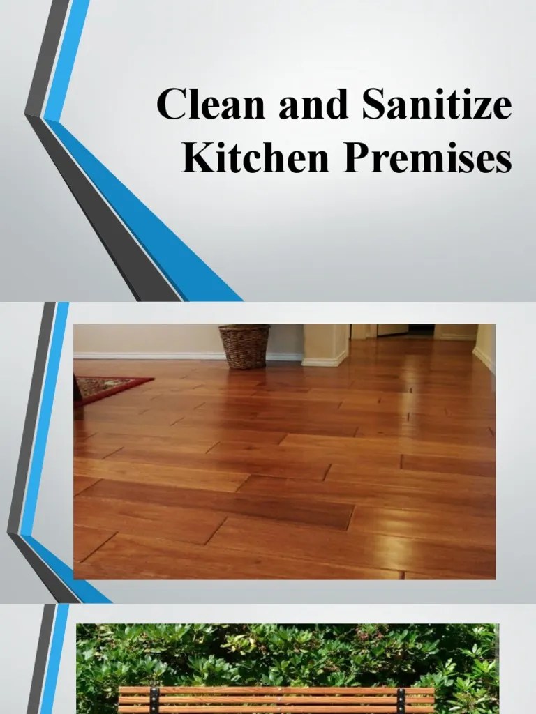 Clean and Sanitize Kitchen Premises PDF Disinfectant Water