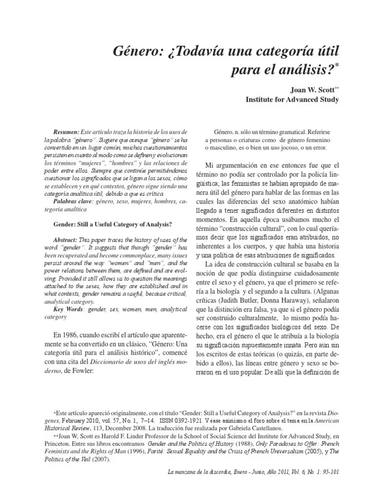 Joan Scott PDF Género Estudios de género