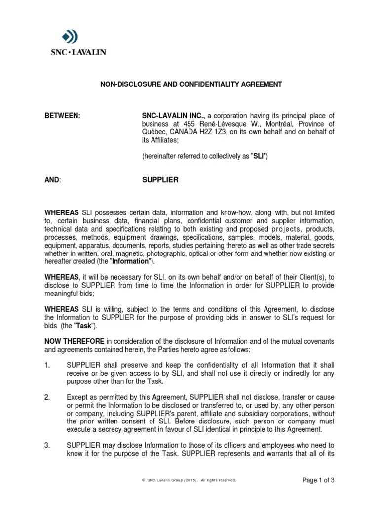 NonDisclosure Agreement GPS en PDF Non Disclosure Agreement