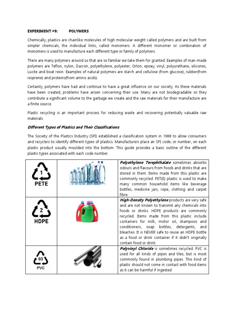 Understanding Plastics An InDepth Look at the Different Types of Polymers, Their Properties