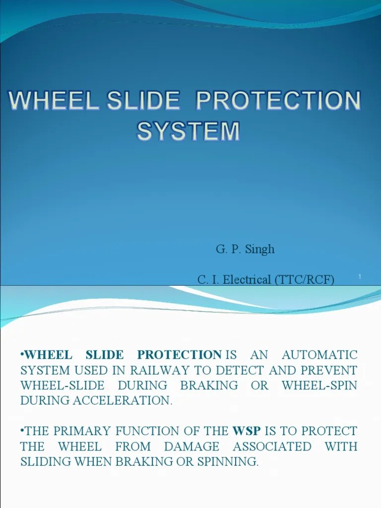 Analysis of Wheel Slide Protection Systems for Preventing Railway Wheel