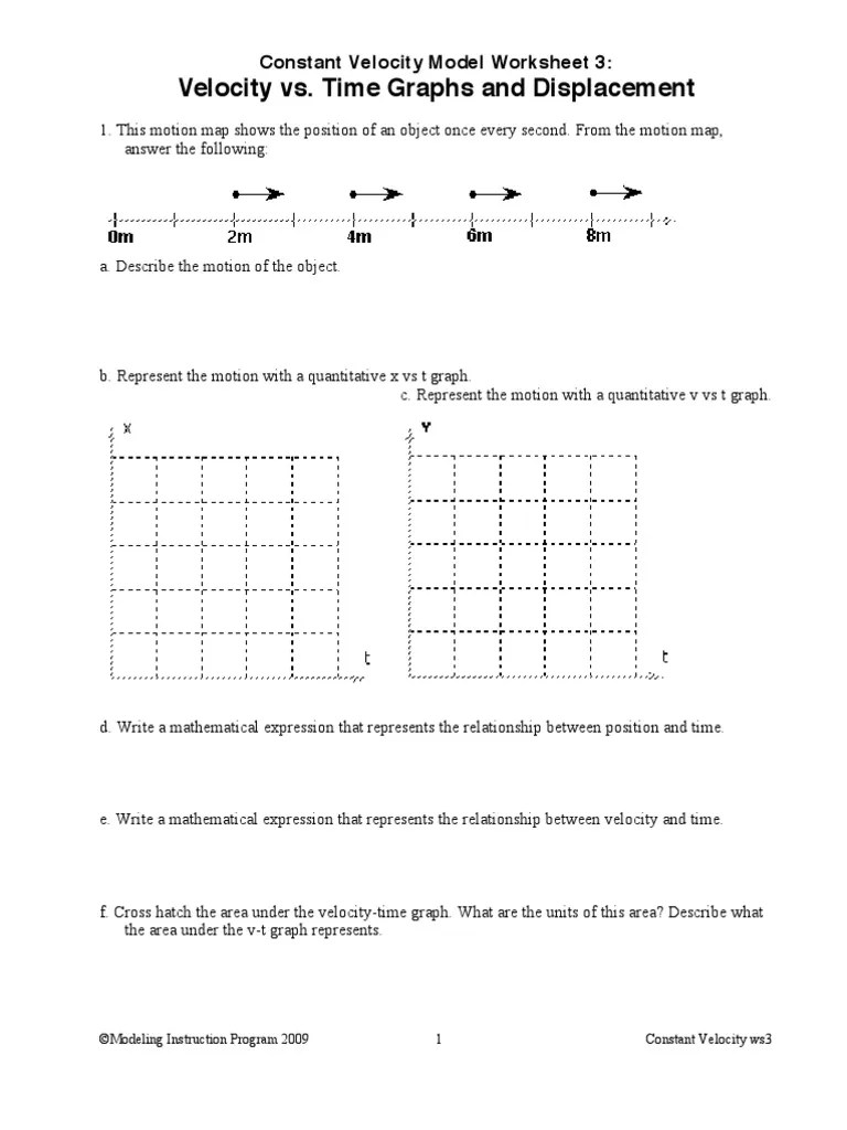 Velocity Time Graph Worksheet Answers - Onlineworksheet.my.id