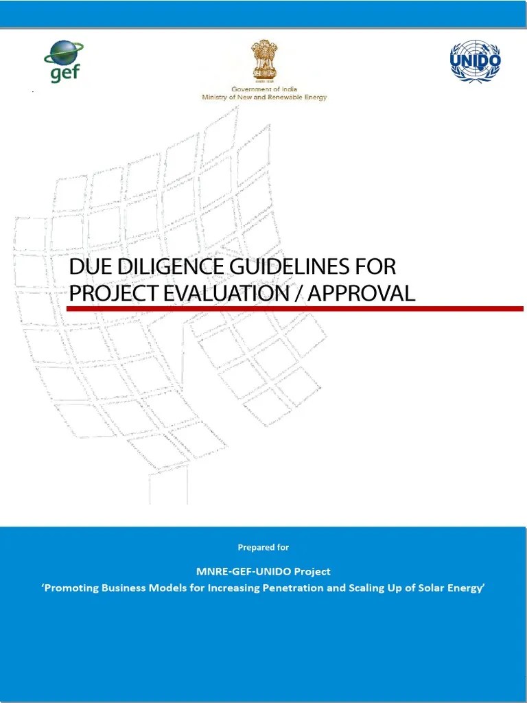 Due Diligence Guidelines For CST PDF Solar Energy Steam