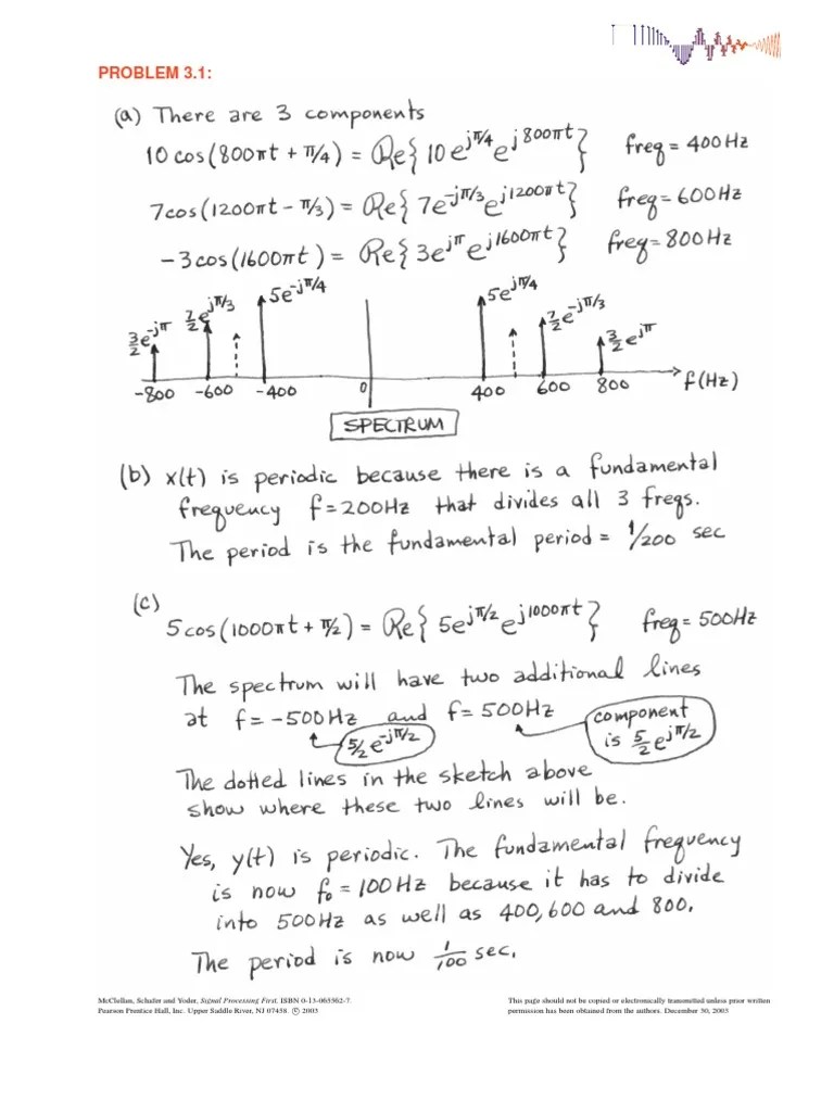 Signal Processing First Solutions Manual International Ed. James