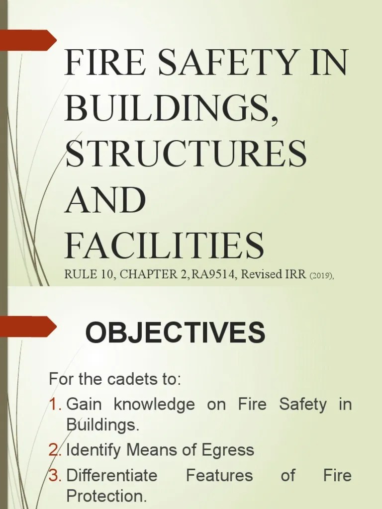 Fire Code Lecture PDF Stairs Fire Sprinkler System