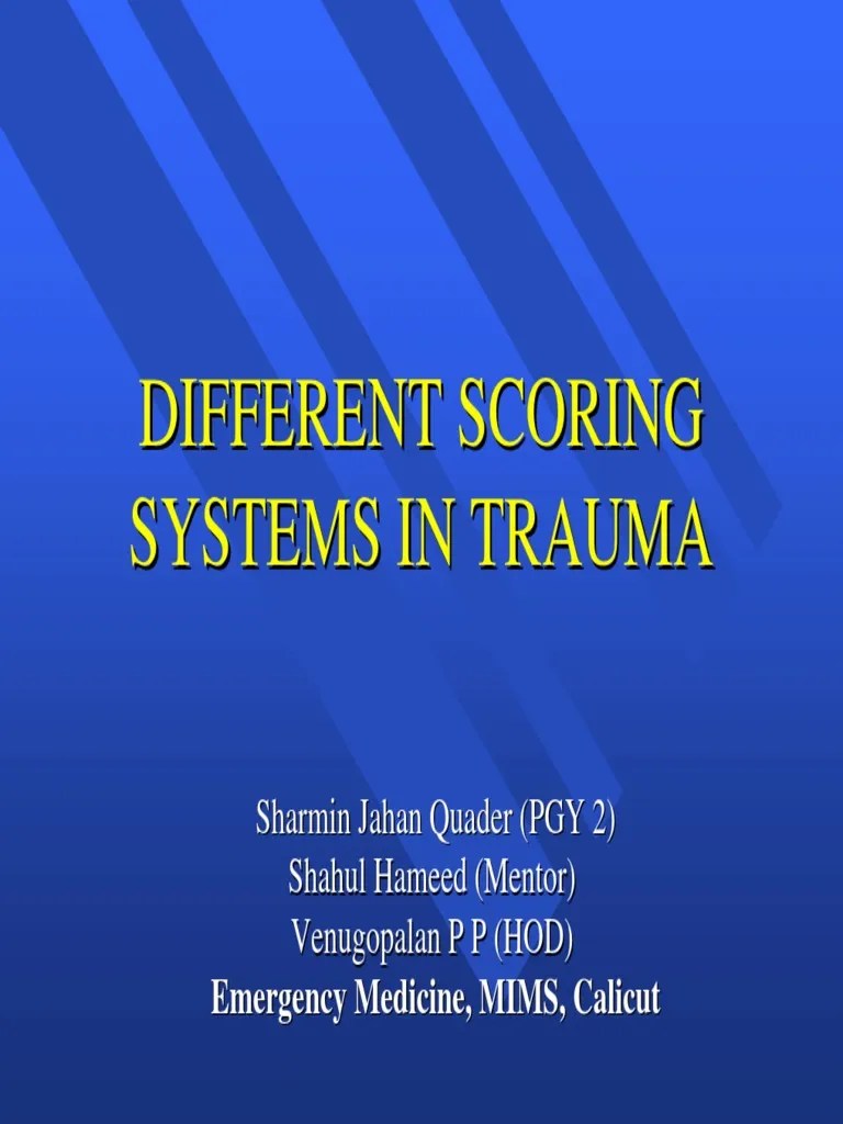 Modified Trauma Scoring PDF Major Trauma Medical Emergencies