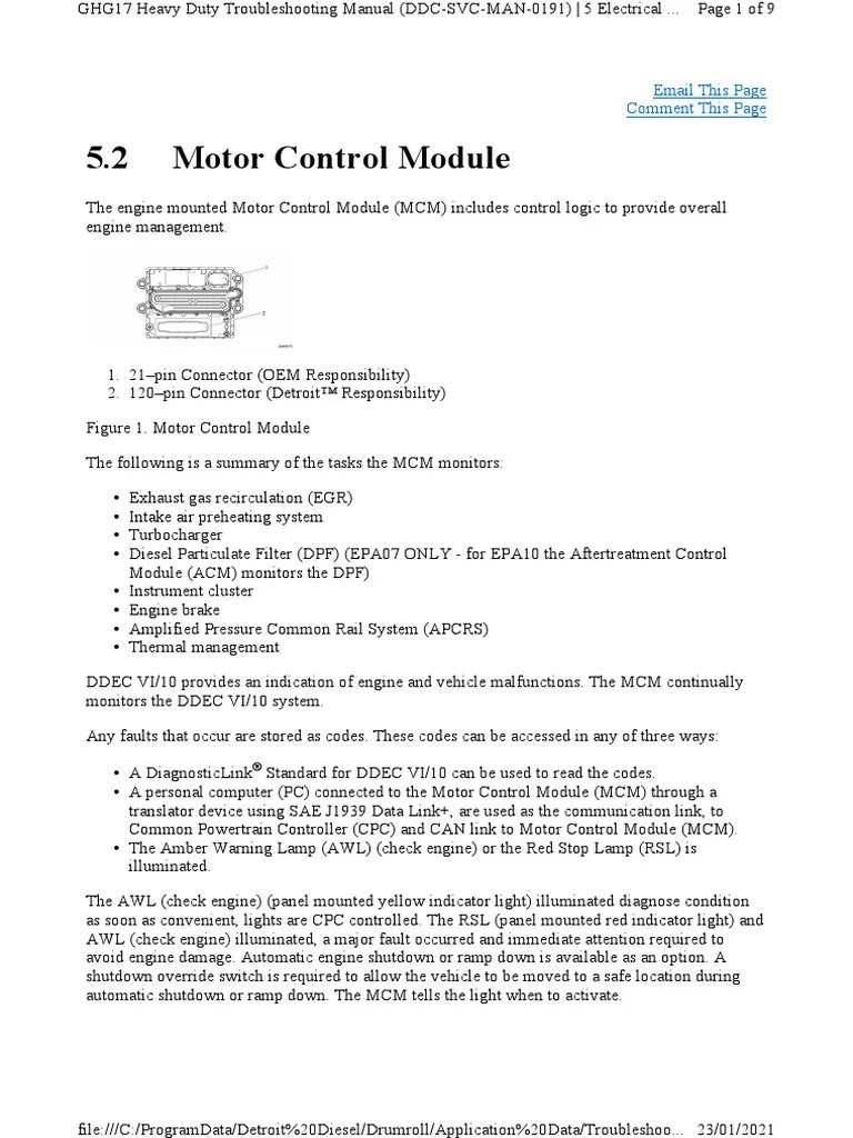 GHG17 Heavy Duty MCMCPCACM PDF Throttle Electrical Connector
