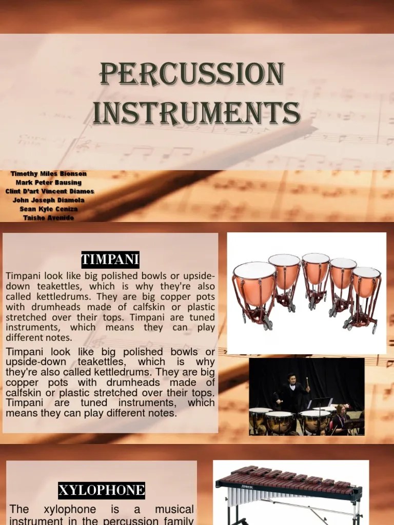 Percussion Instruments PDF Drum Piano
