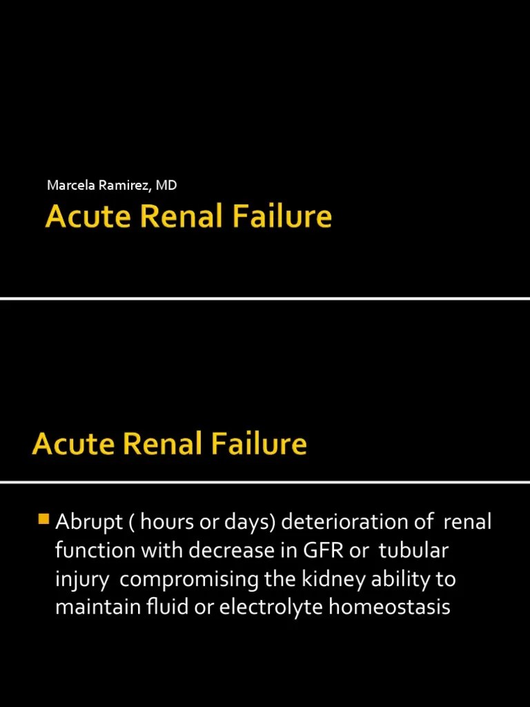 RTC Acute Renal Failure PDF Medical Specialties Clinical Medicine