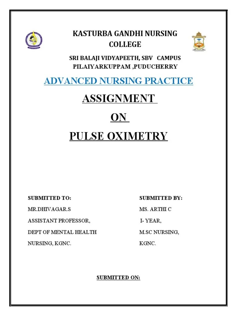 Pulse Oximetry PDF Hemoglobin Medicine