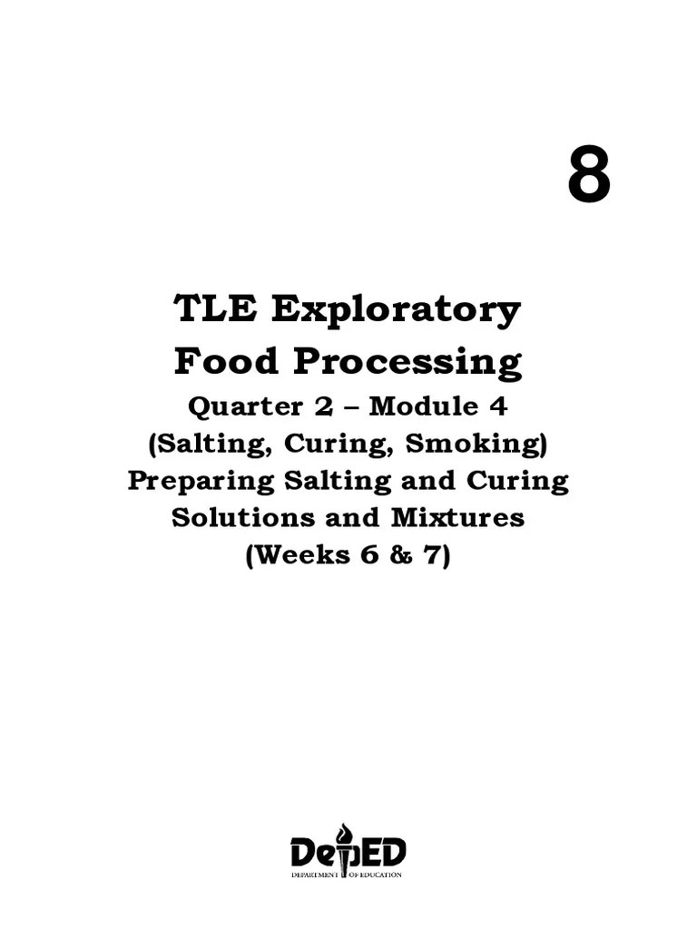TLE FoodProcessing8 Q2M4Weeks6 7 OK PDF Curing (Food Preservation