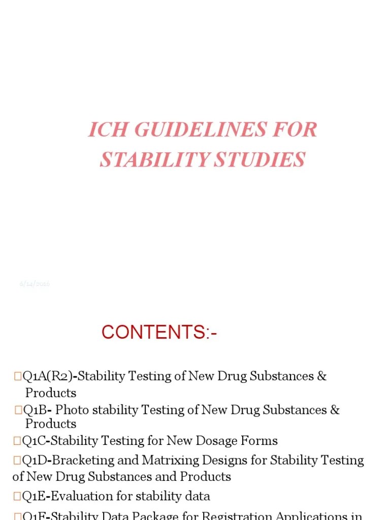 Ich Stability Guidelines Final PDF Shelf Life Ultraviolet
