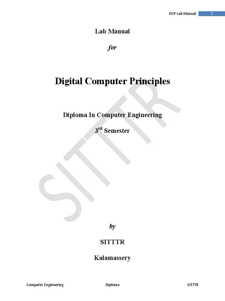 A Comprehensive Guide to Digital Logic Circuits Experiments Through