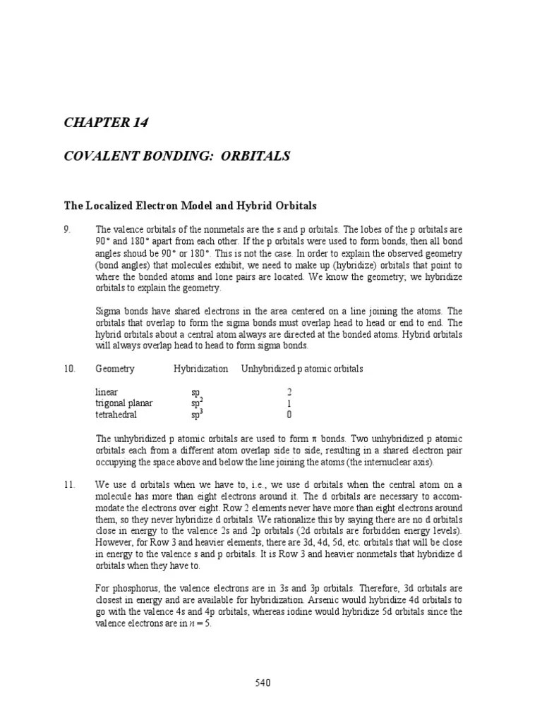 Zumdahl Chemprin 6e CSM Ch14 Download Free PDF Molecular Orbital