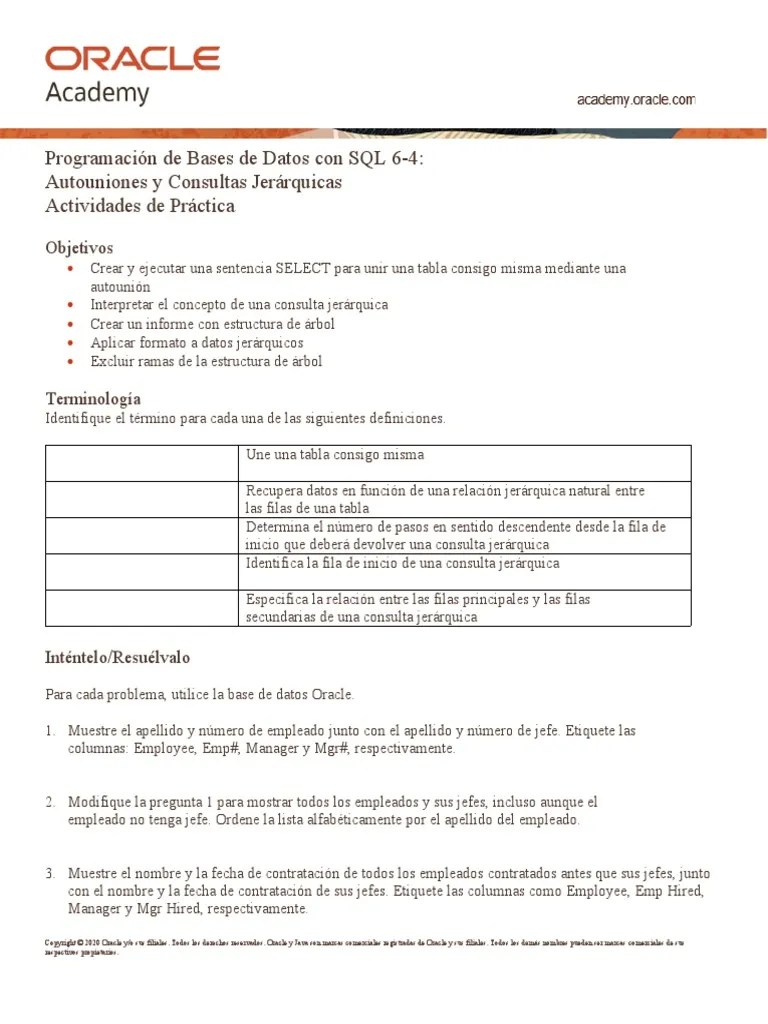 DP 6 4 Practice Esp PDF SQL Software