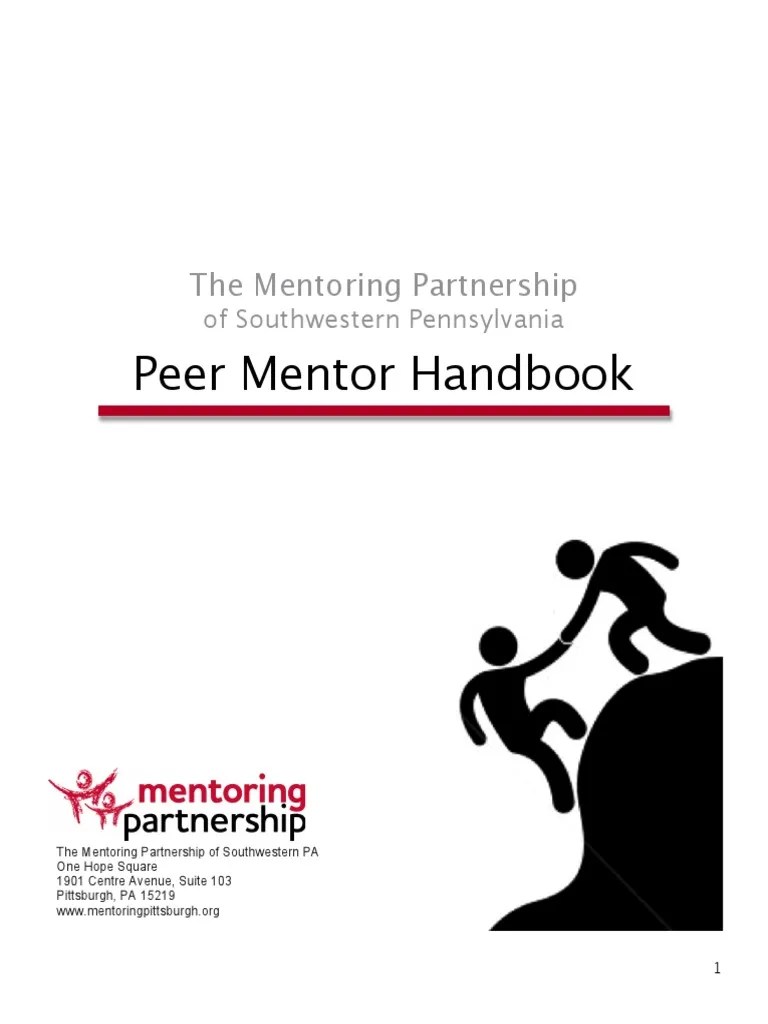 Peer Mentoring Handbook PDF Mentorship Self Esteem