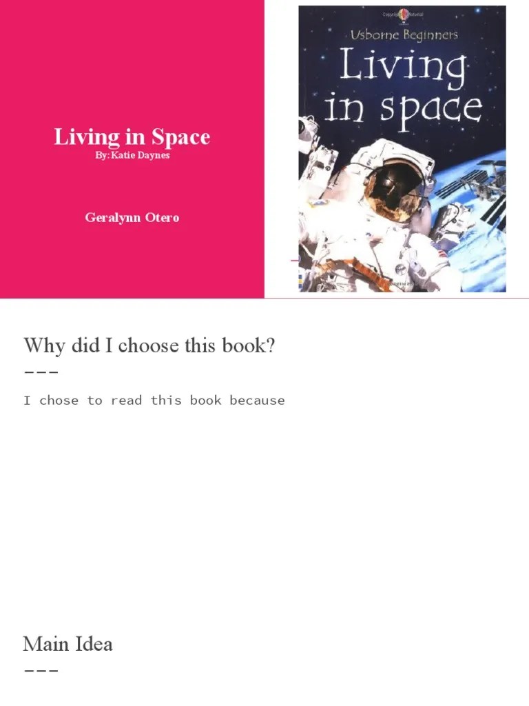 Living in Space by Usborne Beginners PDF