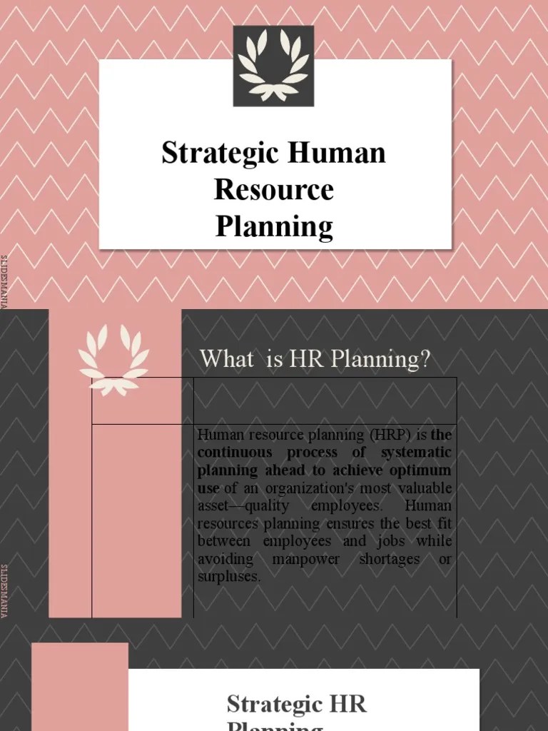 Strategic Human Resource Planning PDF Human Resources Recruitment